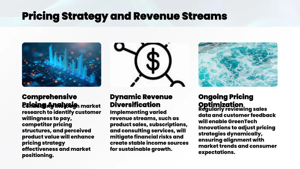 pricing strategy and revenue streams pricing