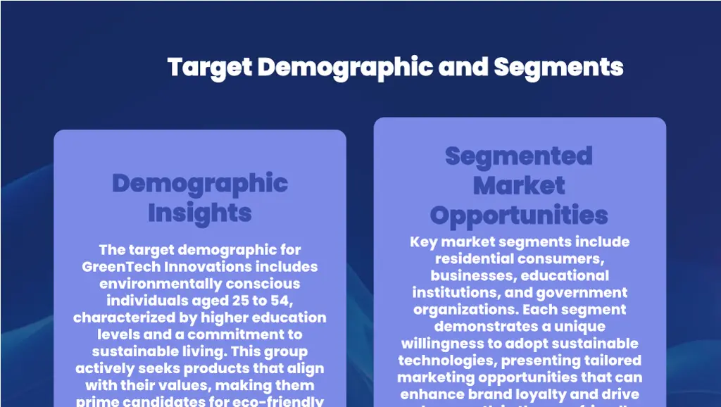 target demographic and segments target