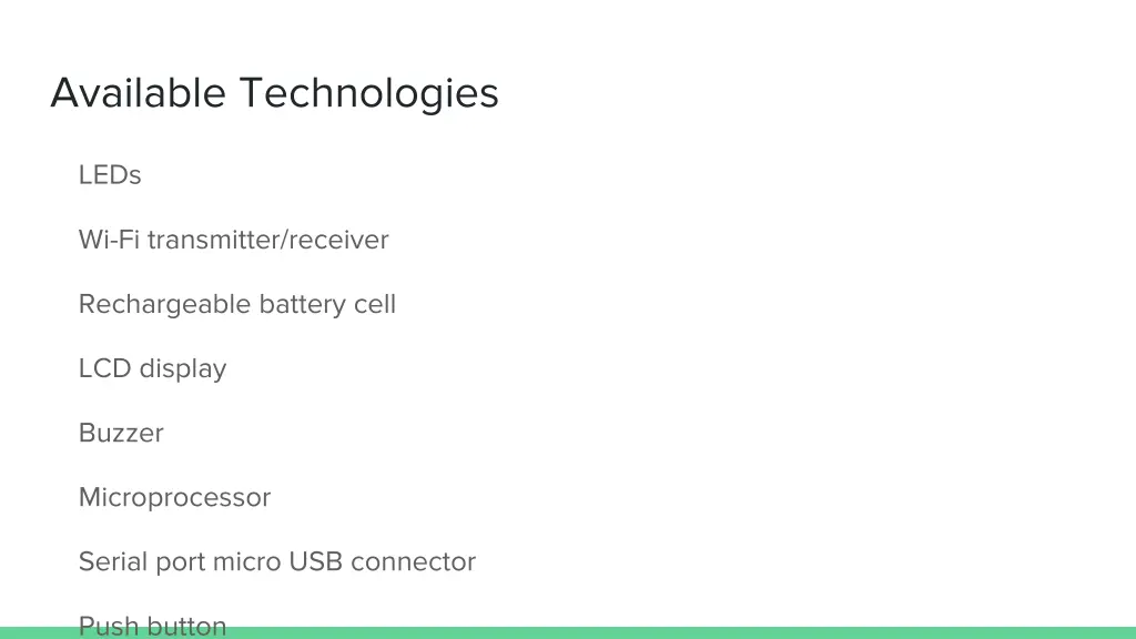 available technologies