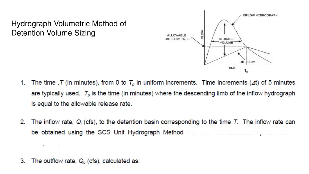 hydrograph volumetric method of detention volume