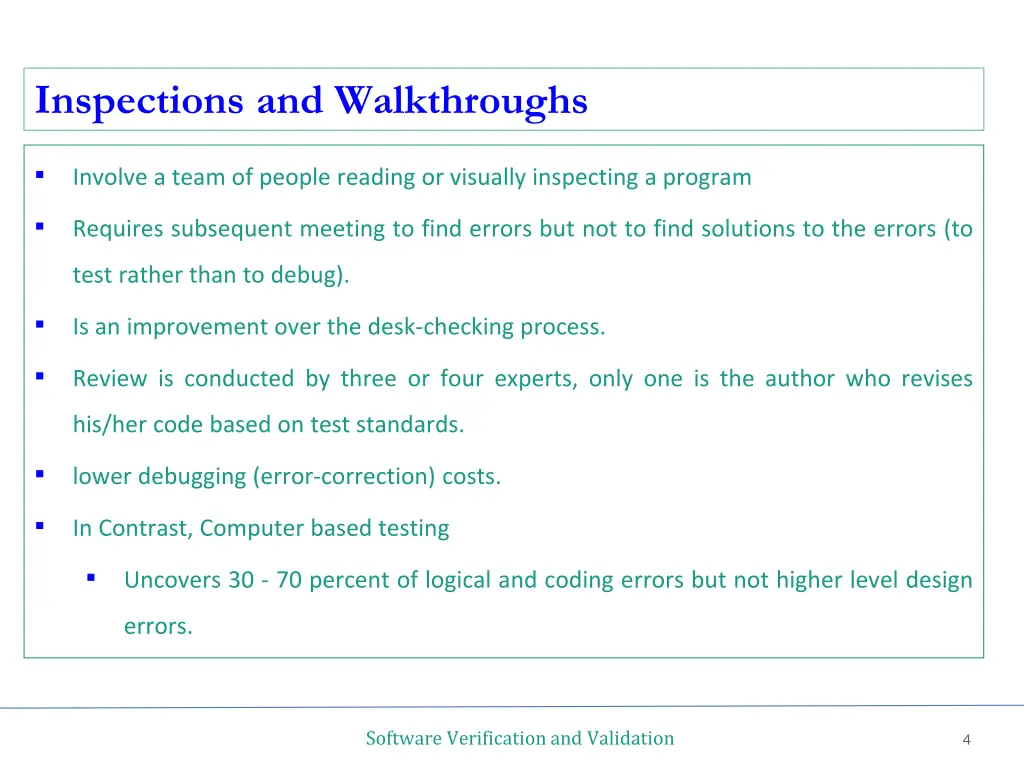 inspections and walkthroughs