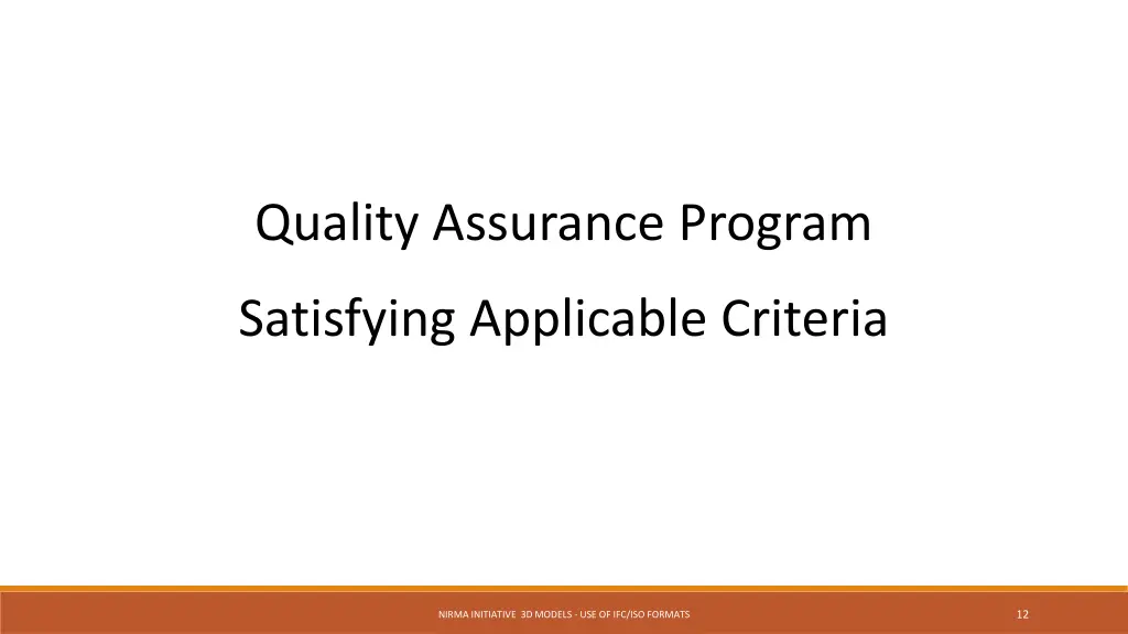 quality assurance program