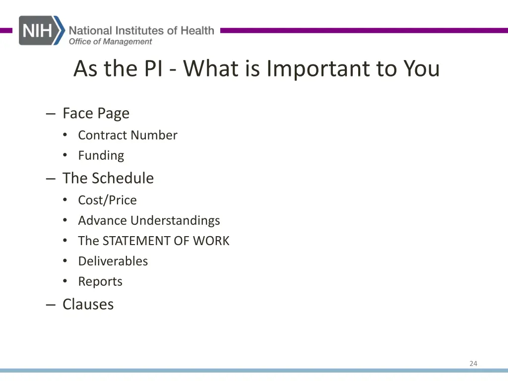 as the pi what is important to you
