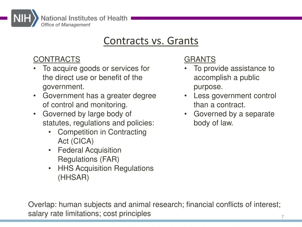 contracts vs grants