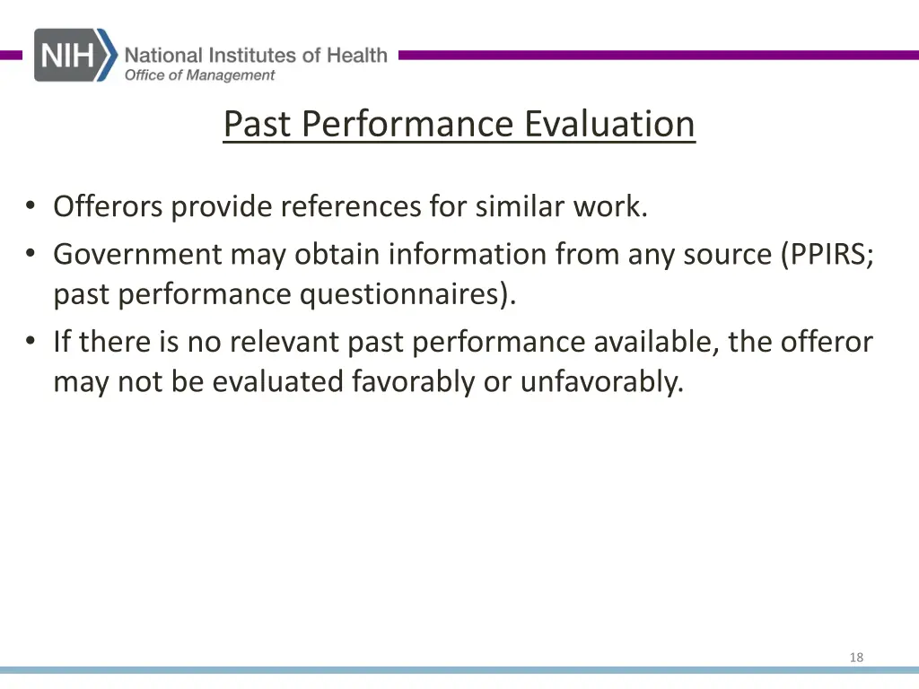 past performance evaluation