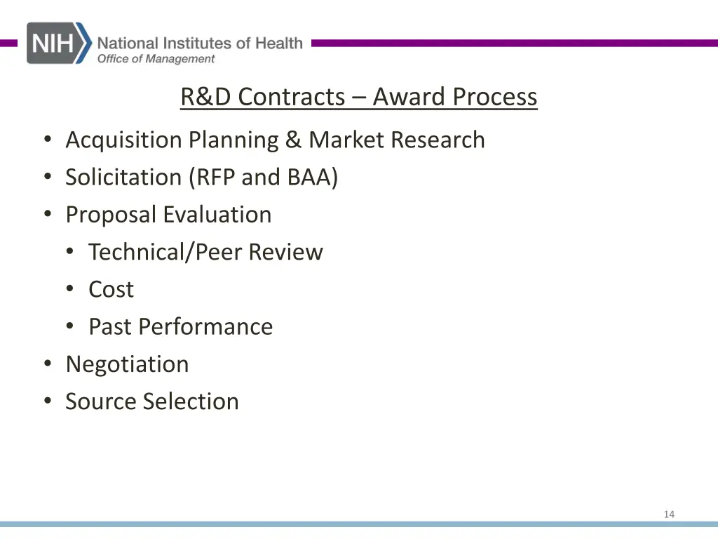r d contracts award process