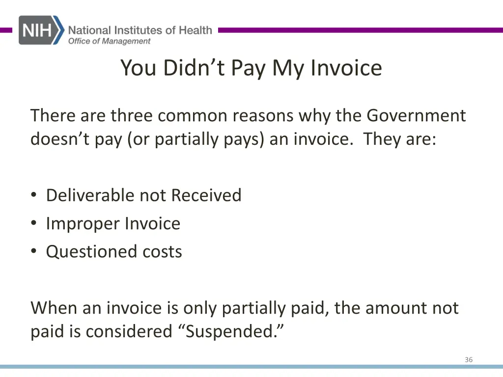 you didn t pay my invoice