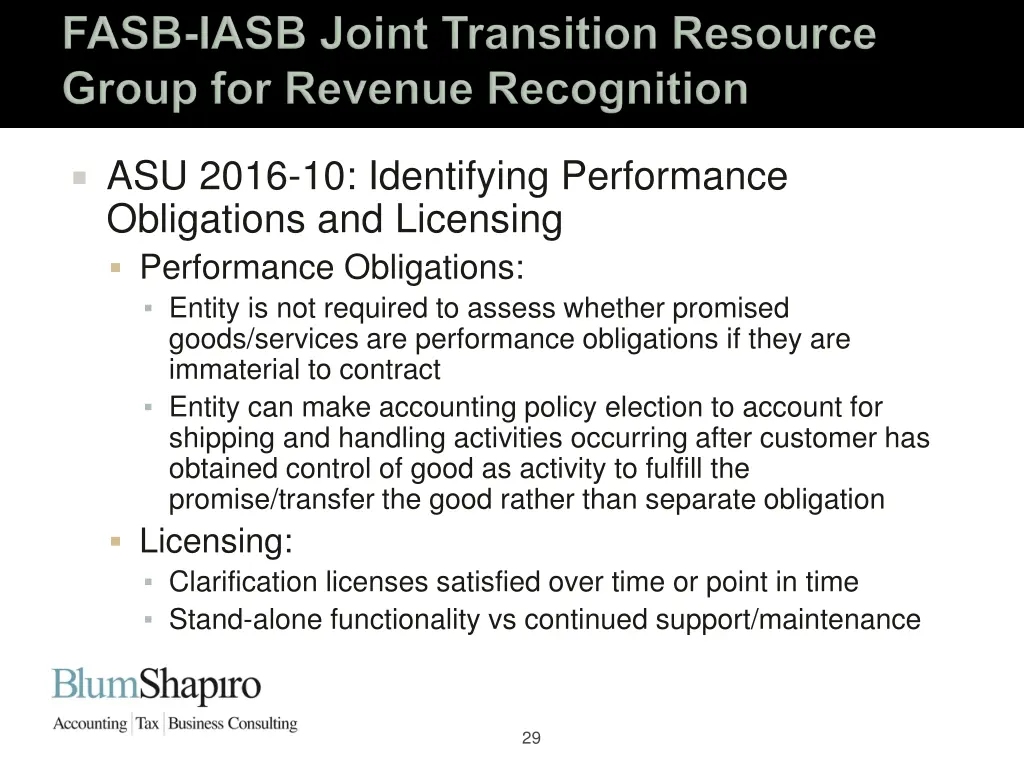 asu 2016 10 identifying performance obligations