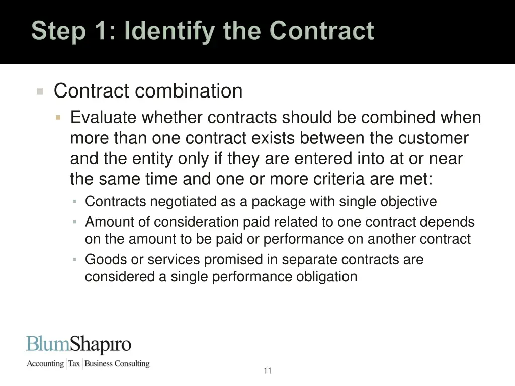 contract combination evaluate whether contracts
