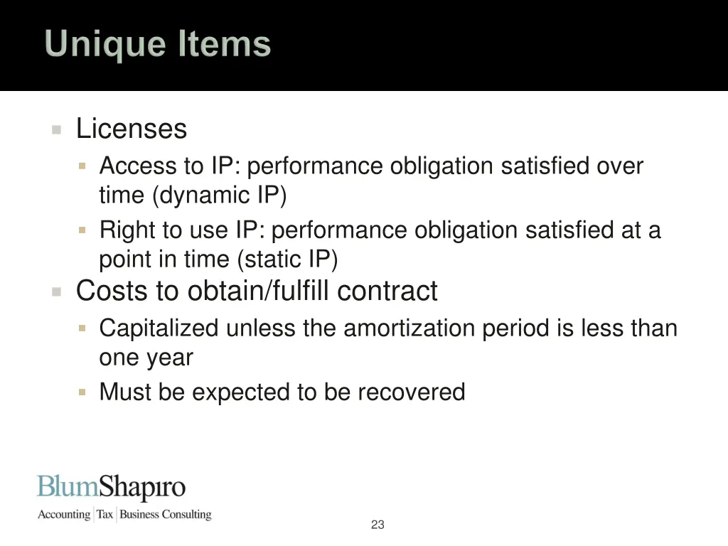 licenses access to ip performance obligation