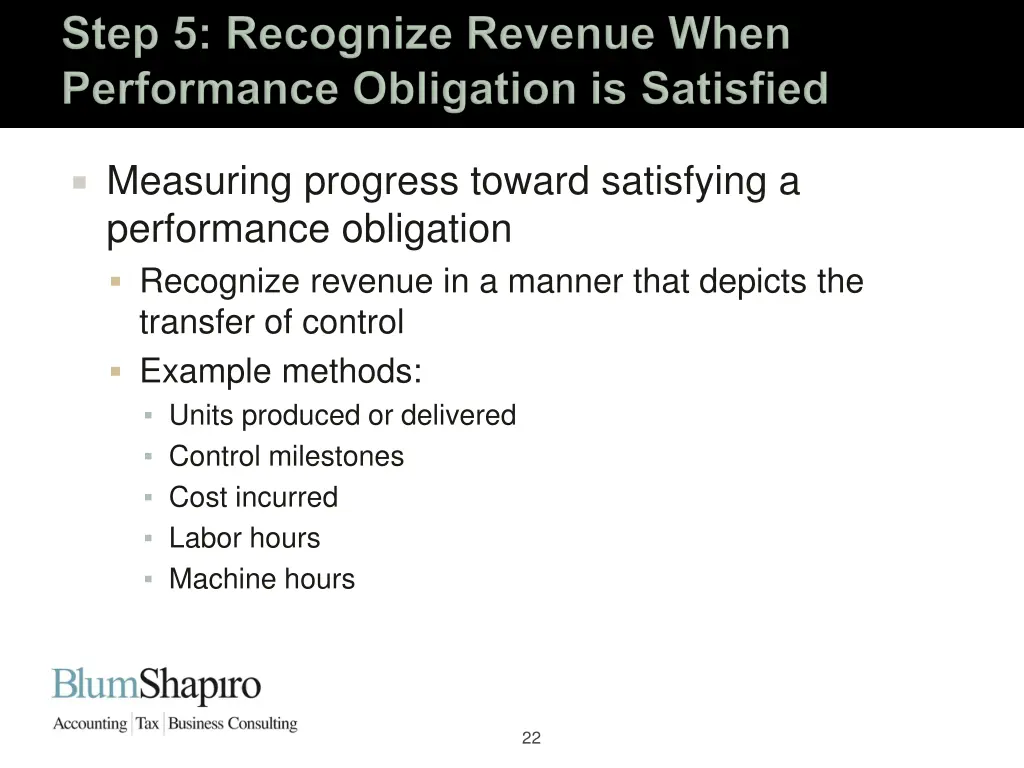 measuring progress toward satisfying