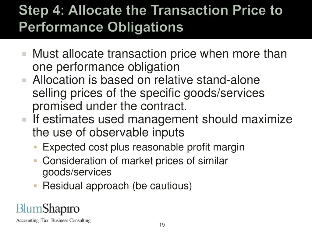must allocate transaction price when more than