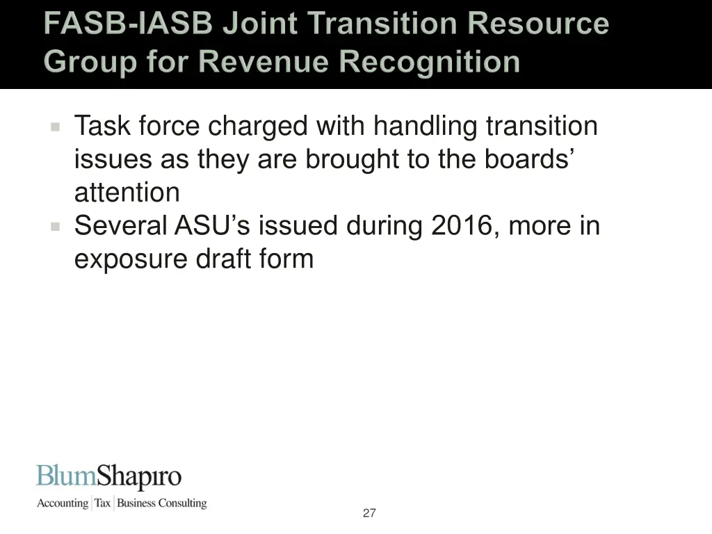 task force charged with handling transition