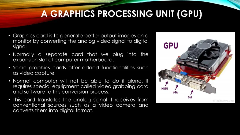 a graphics processing unit gpu