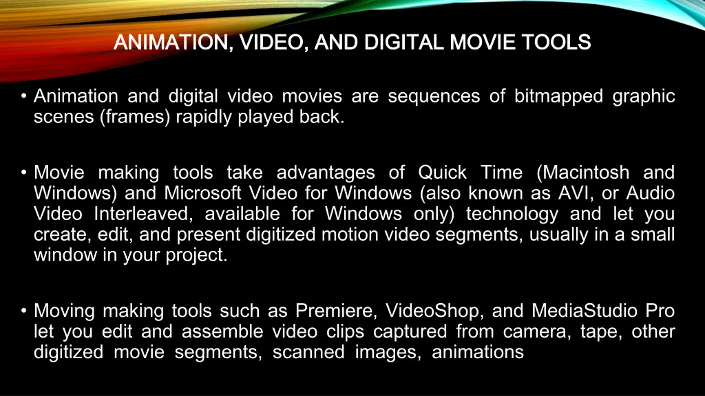 animation video and digital movie tools animation