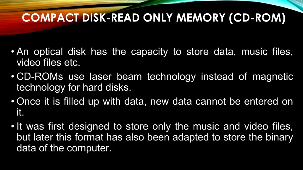 compact disk read only memory cd rom