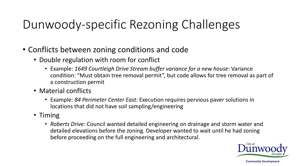 dunwoody specific rezoning challenges 3