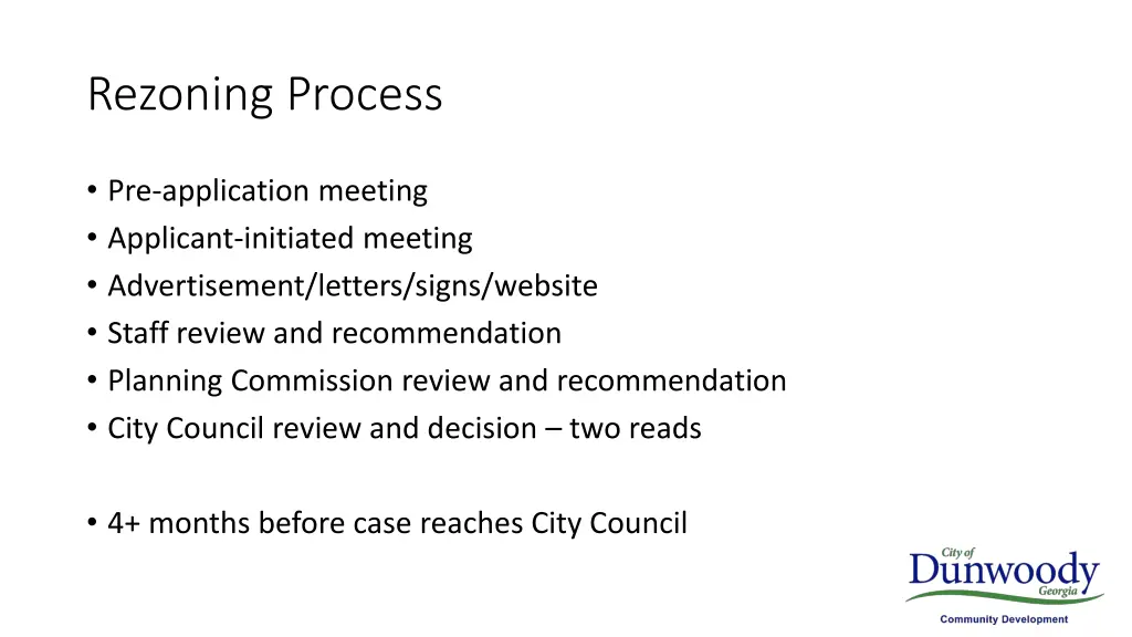 rezoning process