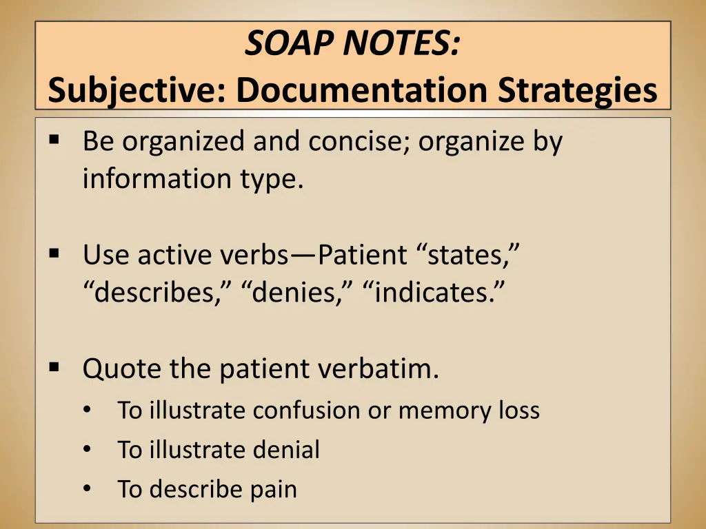 soap notes 1