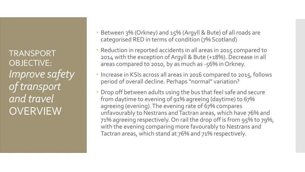 between 3 orkney and 15 argyll bute of all roads