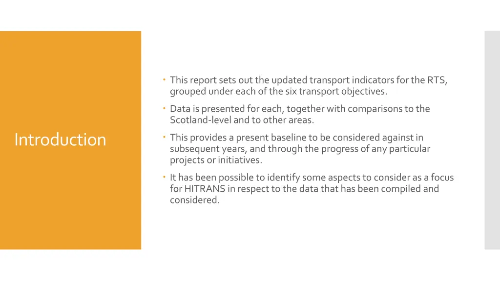 this report sets out the updated transport