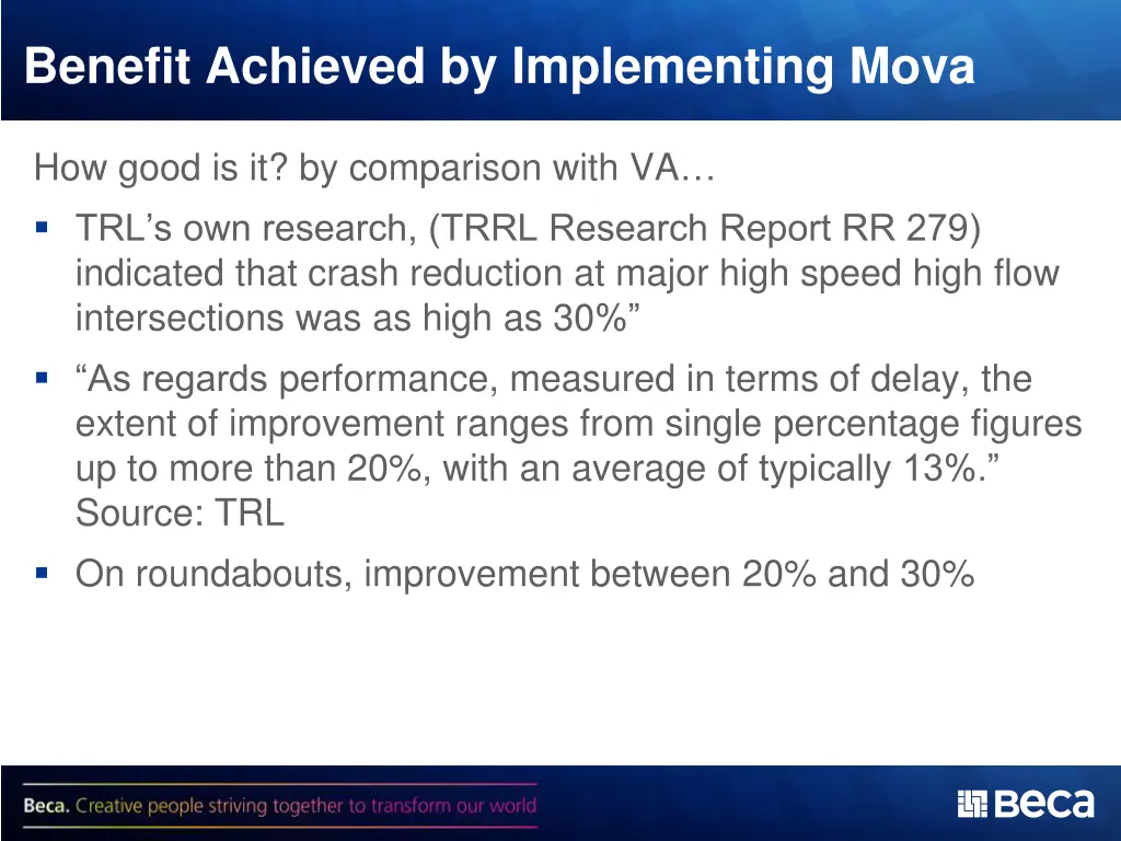 benefit achieved by implementing mova