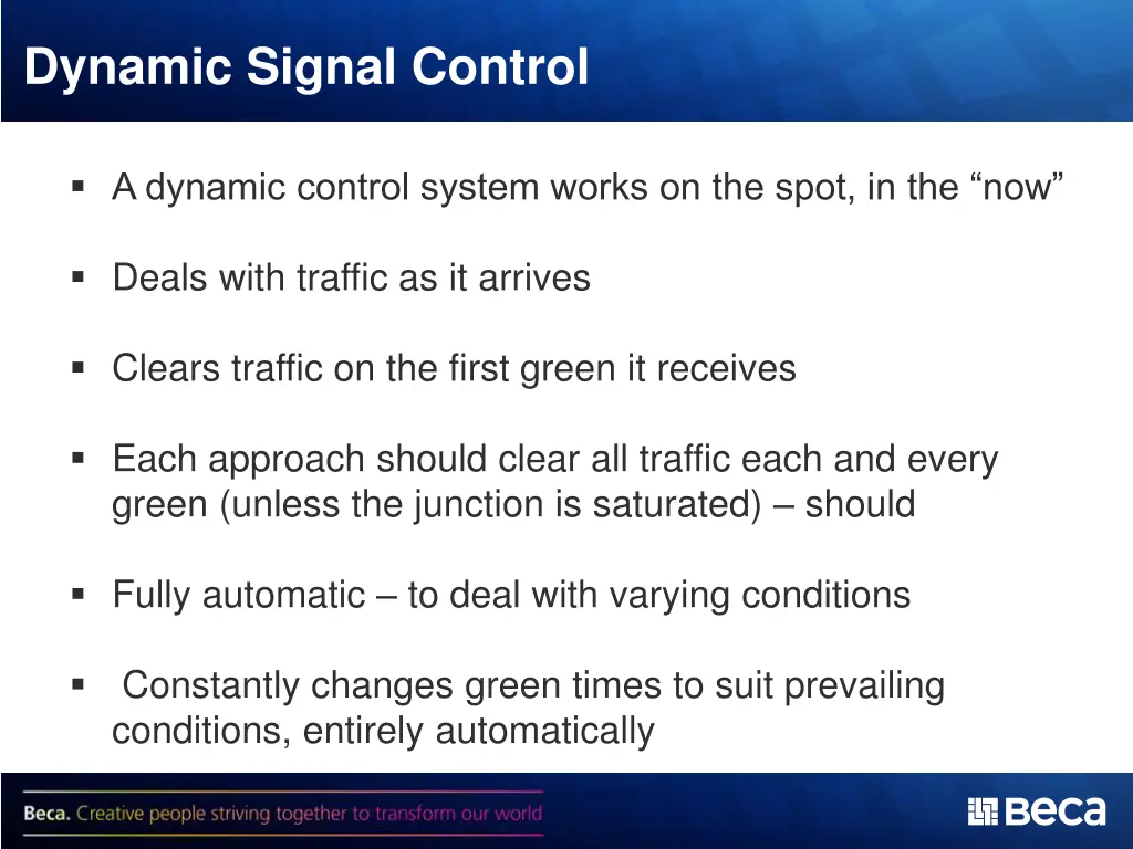 dynamic signal control