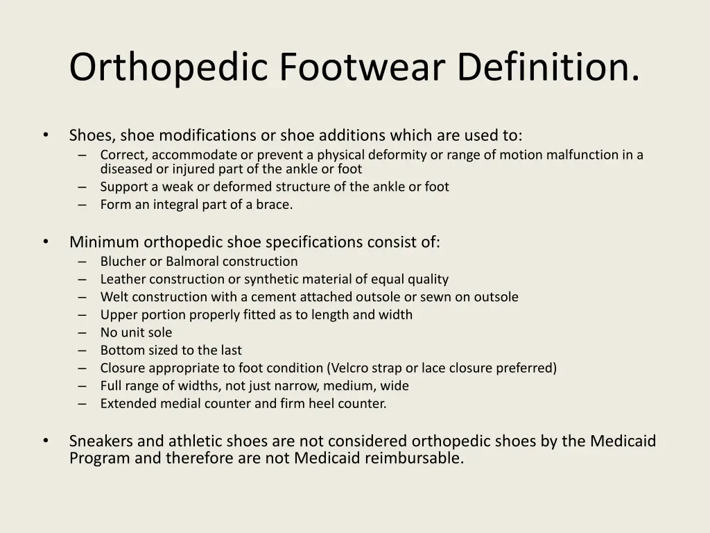 orthopedic footwear definition