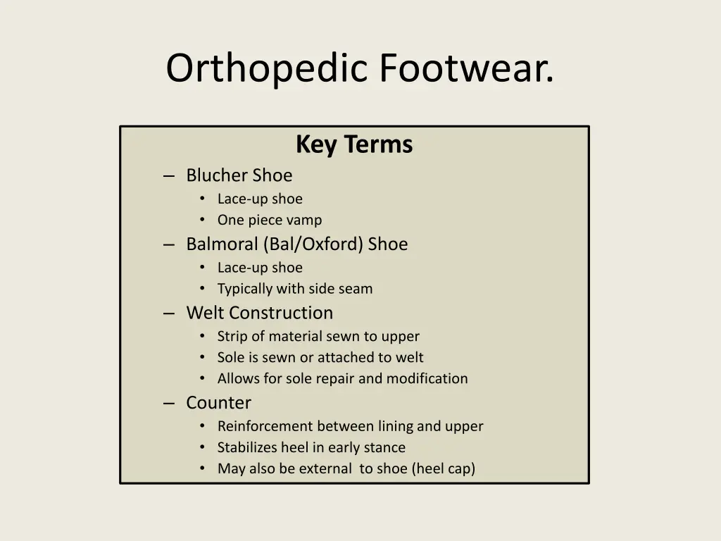 orthopedic footwear