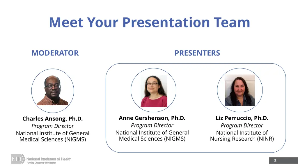 meet your presentation team