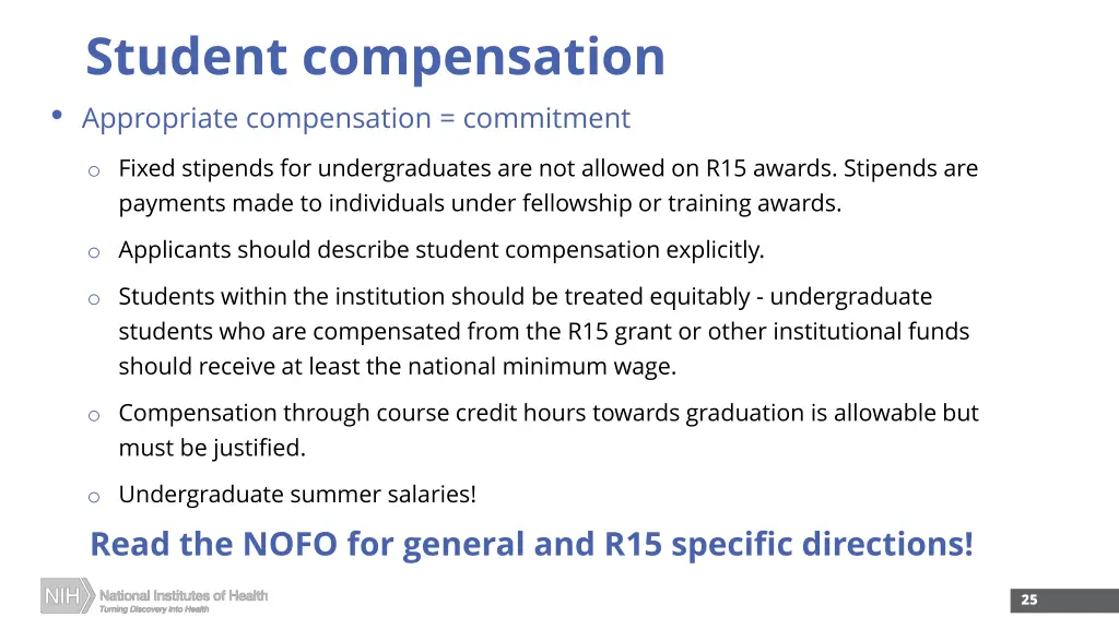 student compensation appropriate compensation