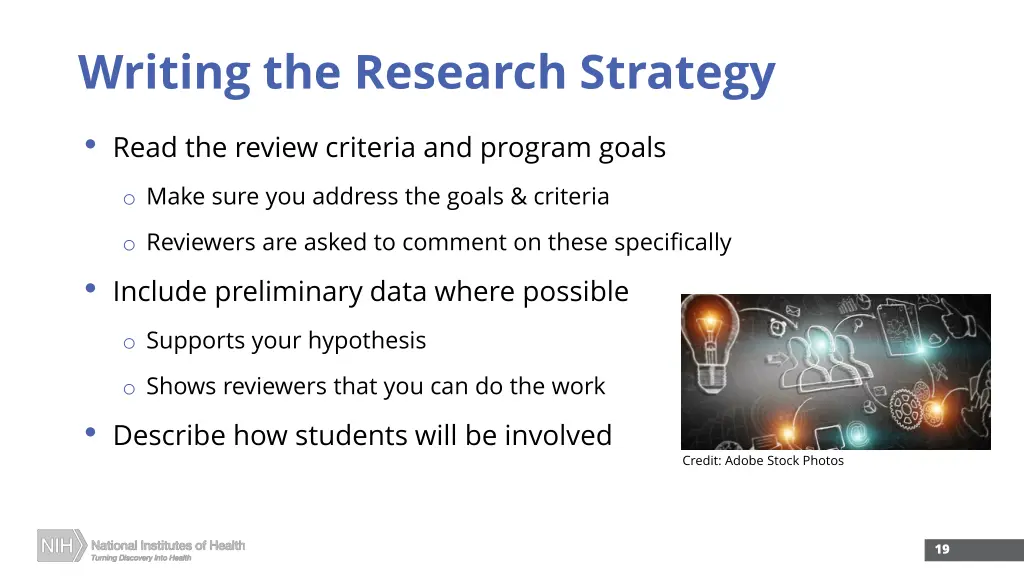 writing the research strategy