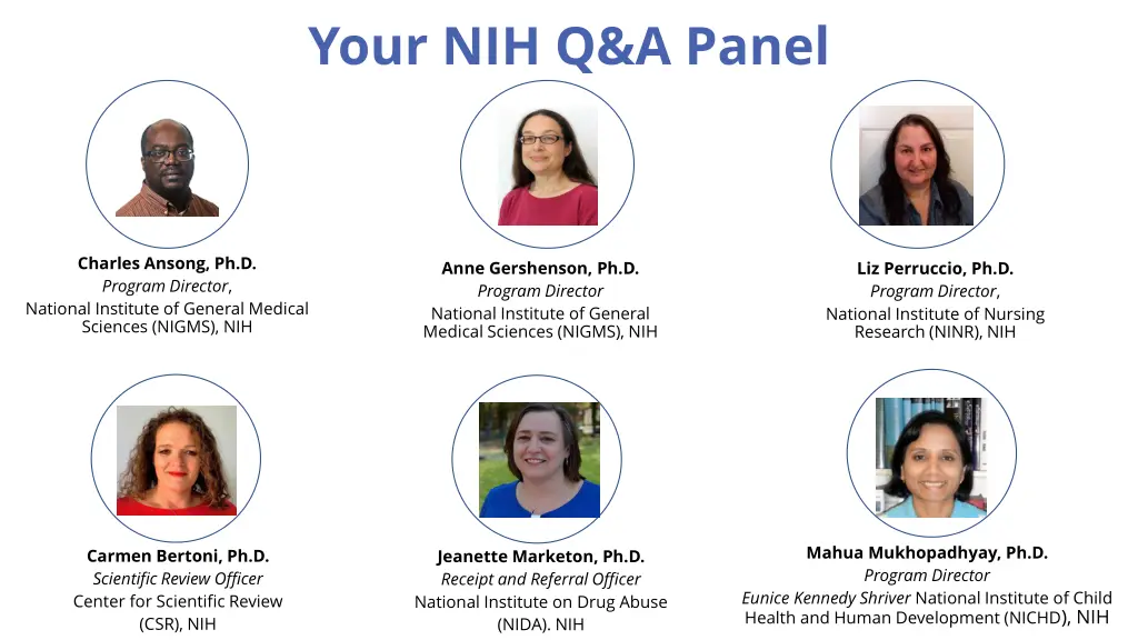 your nih q a panel