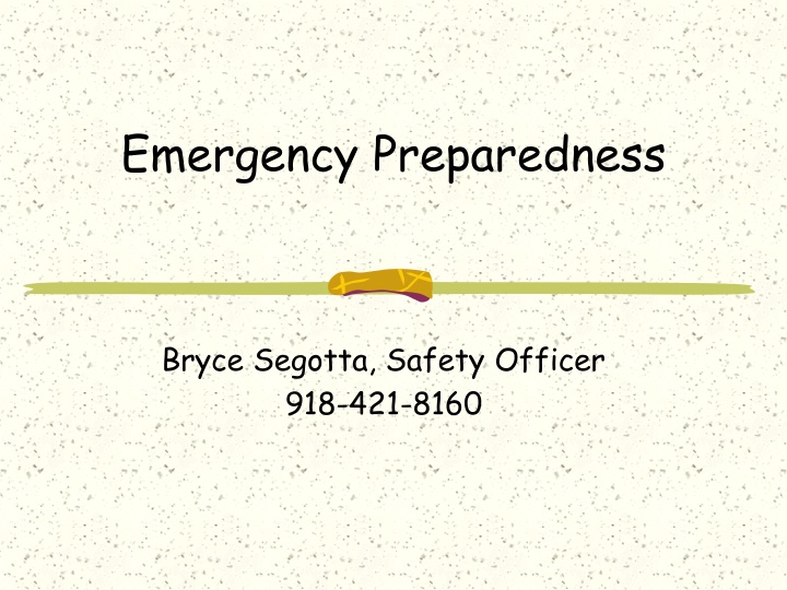 emergency preparedness