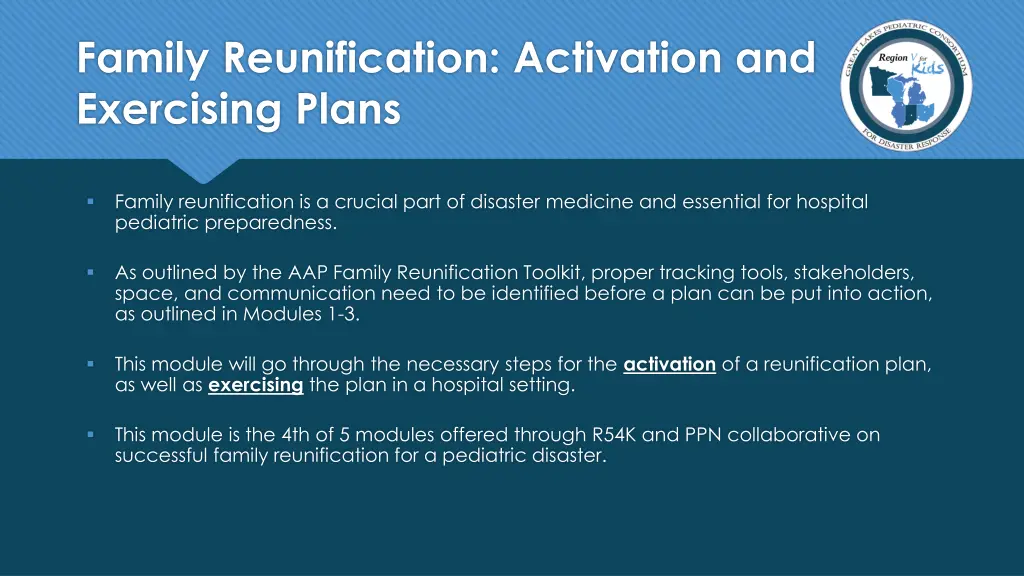 family reunification activation and exercising