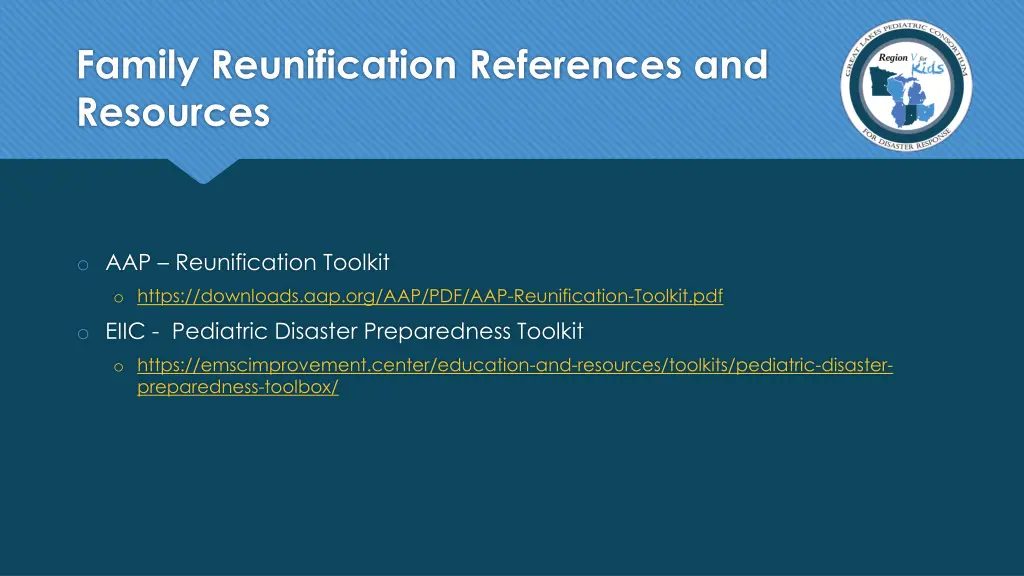family reunification references and resources