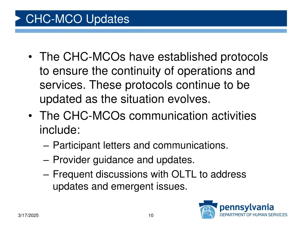 chc mco updates