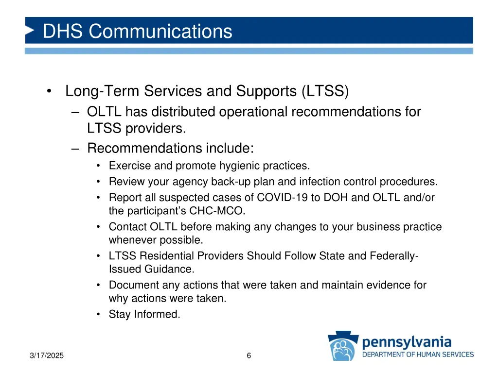 dhs communications