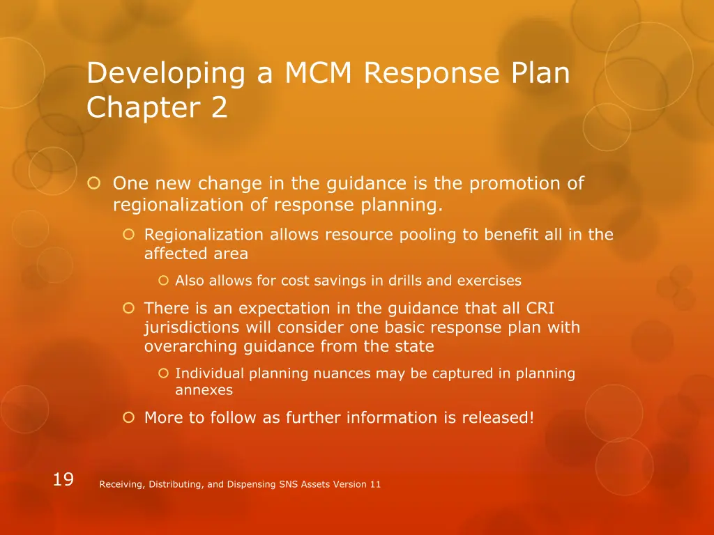 developing a mcm response plan chapter 2 1