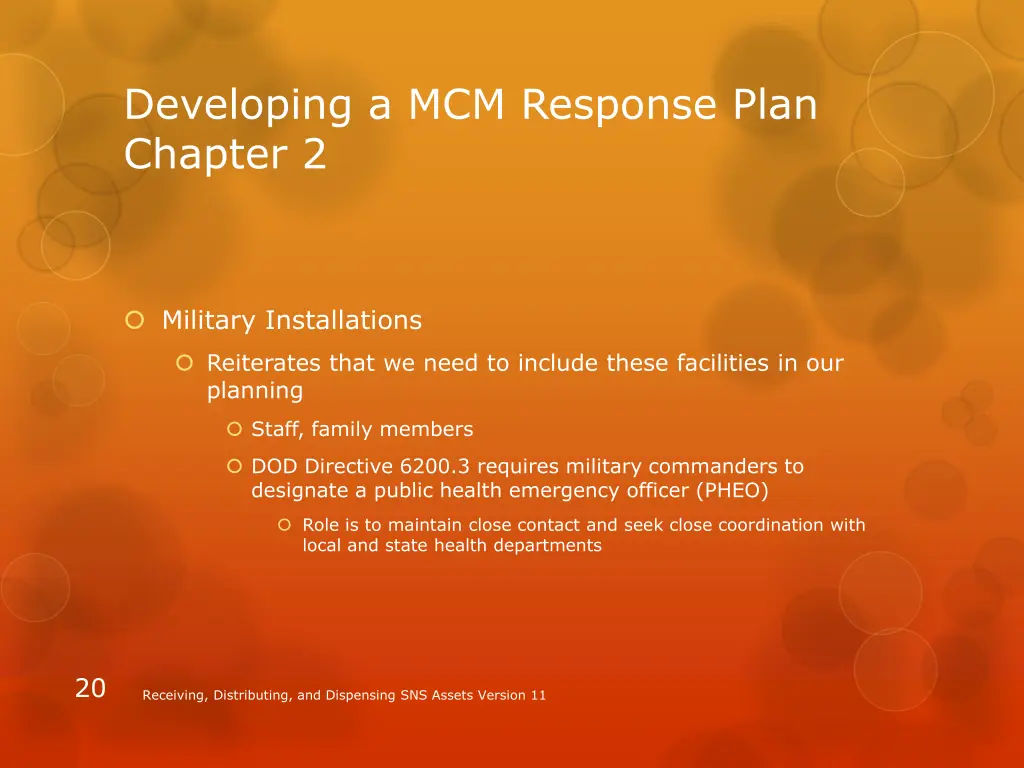 developing a mcm response plan chapter 2 2