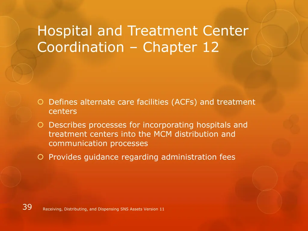 hospital and treatment center coordination