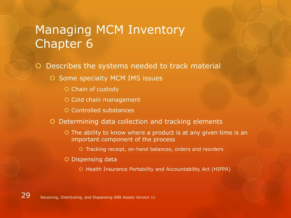 managing mcm inventory chapter 6 1