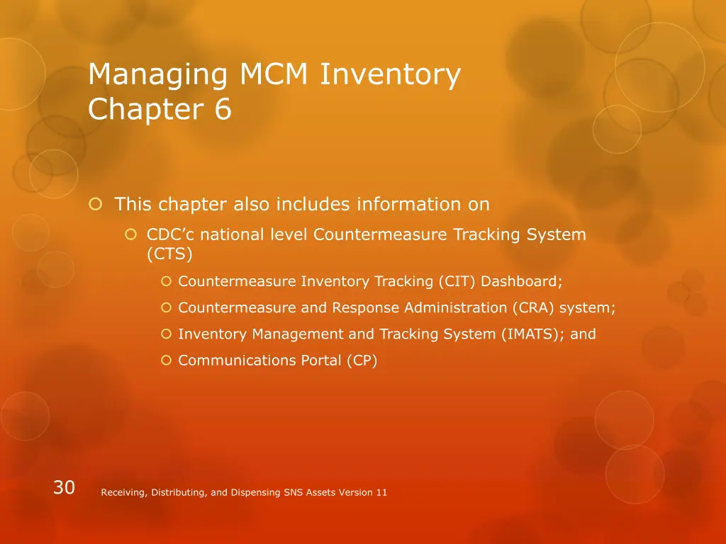 managing mcm inventory chapter 6 2