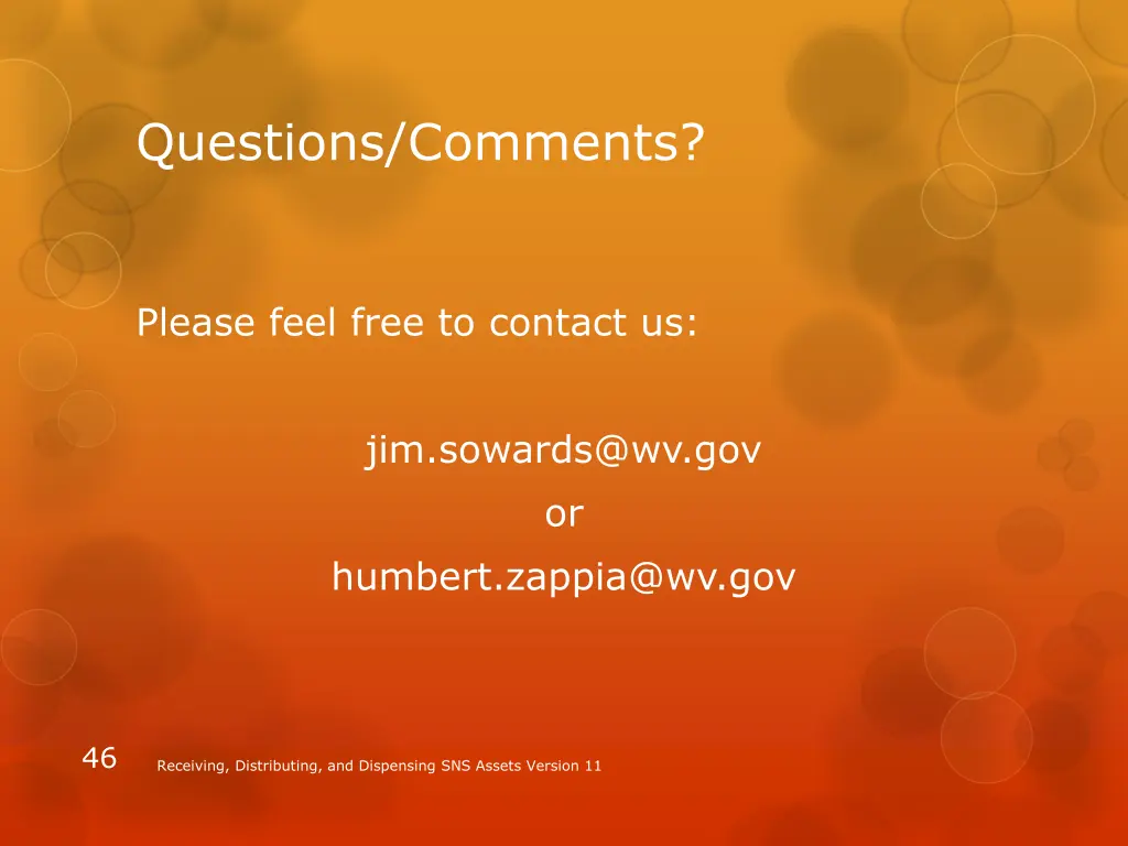 questions comments