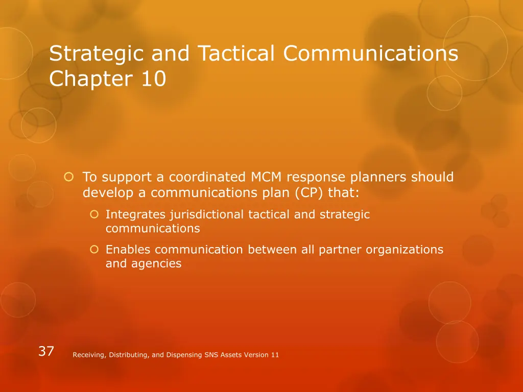 strategic and tactical communications chapter 10 1