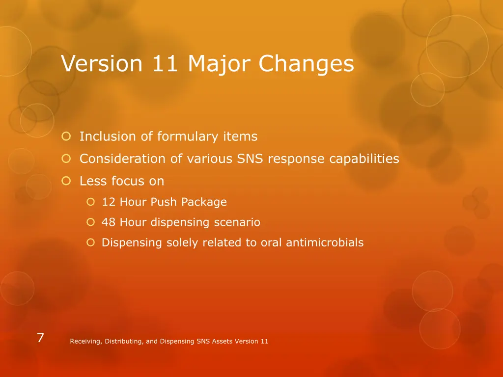 version 11 major changes