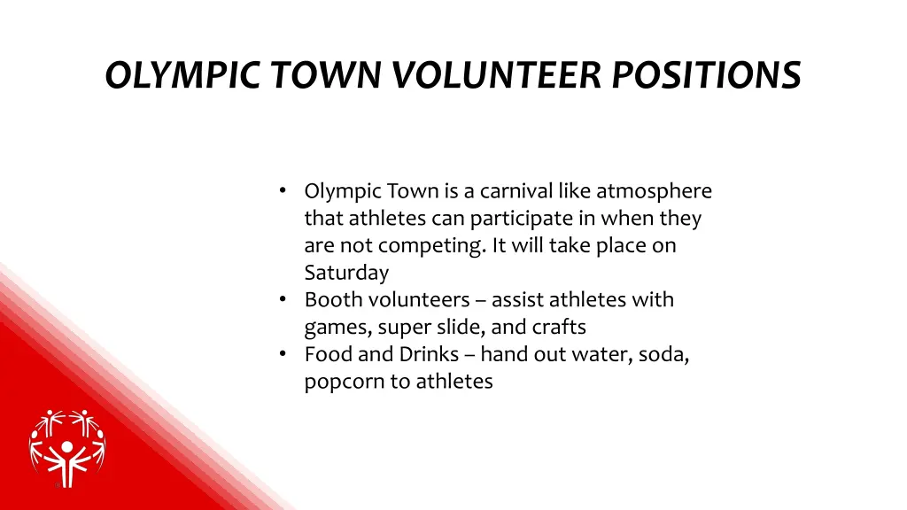 olympic town volunteer positions