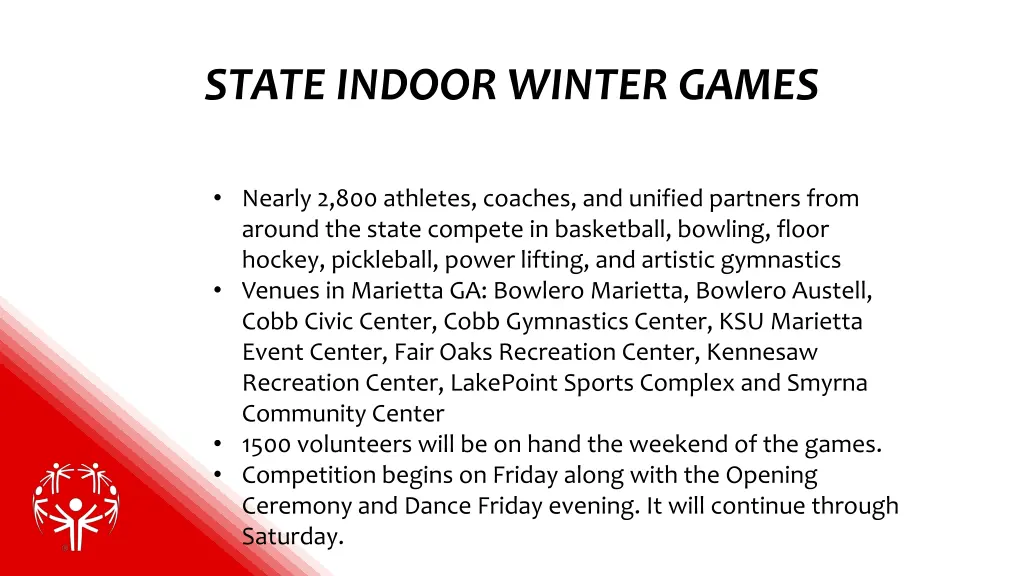 state indoor winter games