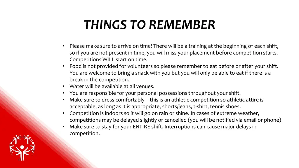 things to remember