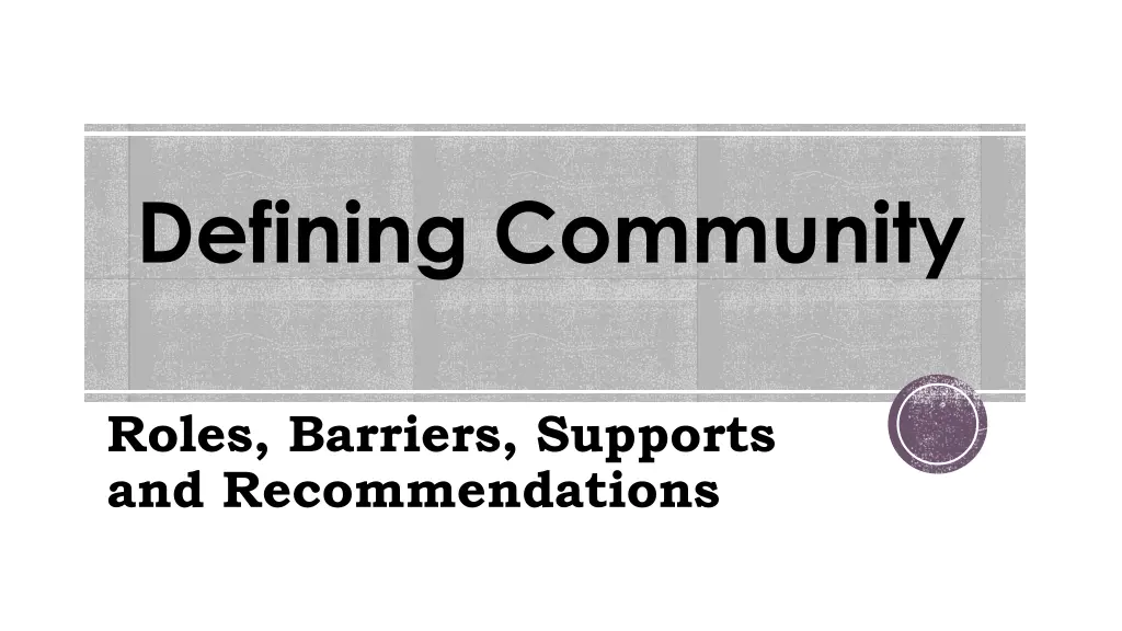 defining community